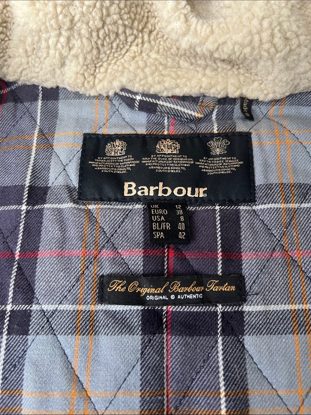Barbour Kelsall Navy Waxed Jacket US 8 - Picture 3 of 9